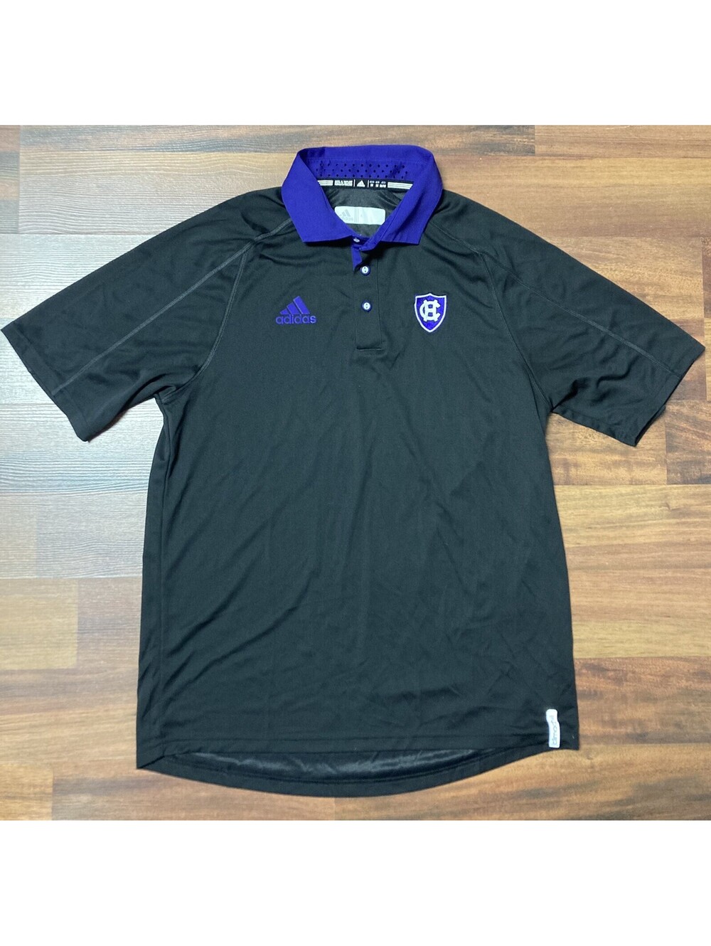 Adidas Climachill CH Left Breast Graphic BLACK & PURPLE Polo Women's Size M